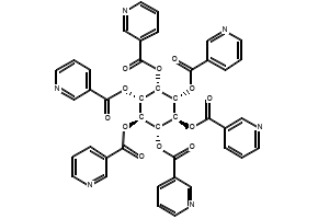 INOSITOL NICOTINATE structure, CAS 6556-11-2