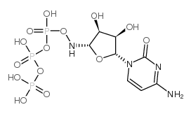 [[[[(2S,3S,4R,5R)-5-(4-amino-2-oxo-pyrimidin-1-yl)-3,4-dihydroxy-oxola n-2-yl]amino]oxy-hydroxy-phosphoryl]oxy-hydroxy-phosphoryl]oxyphosphon ic acid structure, CAS 2226-74-6