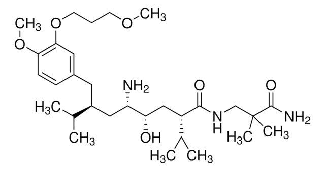 (2S,4S,5S,7S)-7-(3-(3-Methoxypropoxy)-4-methoxybenzyl)-5-amino-N-(2-carbamoyl-2-methylpropyl)-4-hydroxy-2-isopropyl-8-methylnonanamide hydrochloride structure, CAS 173334-57-1