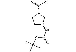 (1S,3S)-3-HYDROXY-CYCLOPENTANECARBOXYLIC ACID structure, CAS 107983-78-8