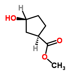 Cyclopentanecarboxylic acid, 3-hydroxy-, methyl ester, (1R-cis)- (9CI) structure, CAS 174292-59-2