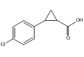2-(4-CHLORO-PHENYL)-CYCLOPROPANECARBOXYLIC ACID structure, CAS 90940-40-2
