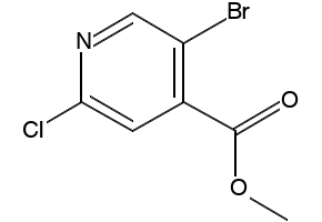 Methyl 5-bromo-2-chloroisonicotinate structure, CAS 886365-28-2