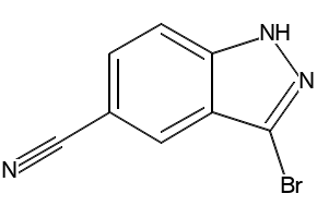 3-BROMO-5-CYANO (1H)INDAZOLE structure, CAS 395101-67-4