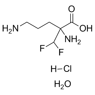 Eflornithine hydrochloride hydrate structure, CAS 96020-91-6