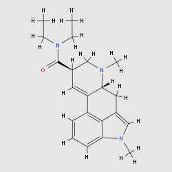 N(1)-methyl-2-lysergic acid diethylamide structure, CAS 4238-85-1