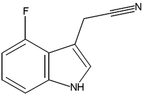 4-FLUOROINDOLE-3-ACETONITRILE structure, CAS 89434-04-8