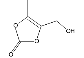 4-(hidroximetil)-5-metil-1,3-dioxol-2-ona structure, CAS 91526-18-0