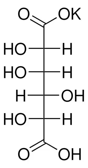 Potassium saccharate structure, CAS 10332-51-1