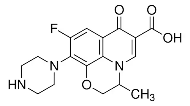 Desmethyl Ofloxacin HCl structure, CAS 82419-52-1
