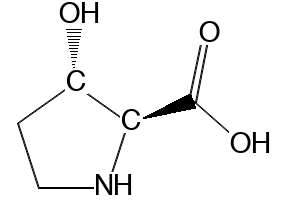 TRANS-3-HYDROXY-L-PROLINE structure, CAS 4298-08-2