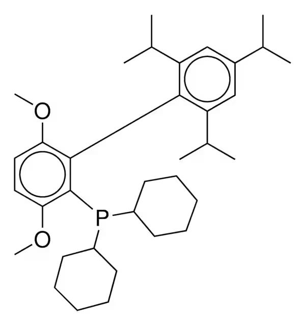 2-(Dicyclohexylphosphino)-3,6-dimethoxy-2'-4'-6'-tri-i-propyl-1,1'-biphenyl, min. 98% BrettPhos structure, CAS 1070663-78-3