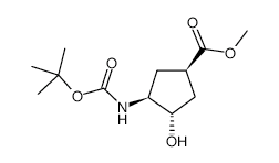 (1S,2S,4R)-N-BOC-1-AMINO-2-HYDROXYCYCLOPENTANE-4-CARBOXYLIC ACID METHYL ESTER structure, CAS 262280-14-8
