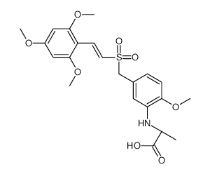L-Alanine, N-[2-Methoxy-5-[[[(1E)-2-(2,4,6-triMethoxyphenyl)ethenyl]sulfonyl]Methyl]phenyl]- structure, CAS 592543-24-3