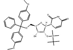 5'-O-DMT-2'-TBDMS-Uridine structure, CAS 81246-80-2