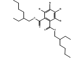 bis(2-ethylhexyl) tetrabromophthalate structure, CAS 26040-51-7