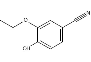 Benzonitrile, 3-ethoxy-4-hydroxy- structure, CAS 60758-79-4