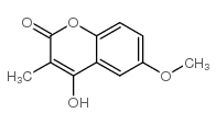 2H-1-Benzopyran-2-one, 4-hydroxy-6-methoxy-3-methyl- structure, CAS 22053-42-5