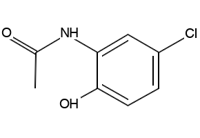 2-Acetylamino-4-chlorophenol structure, CAS 26488-93-7