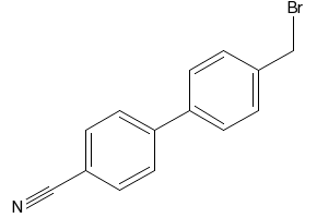 4’-(Bromomethyl)-[1,1’-biphenyl]-4-carbonitrile structure, CAS 50670-51-4