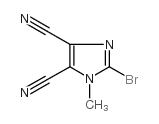 2-Bromo-1-methyl-1H-imidazole-4,5-dicarbonitrile structure, CAS 115905-43-6