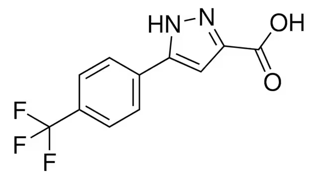 4-Isoxazolecarboxylic acid, 3-phenyl-5-(trifluoromethyl)- structure, CAS 478081-67-3