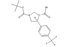 1-Boc-4-(methoxycarbonyl)pyrrolidine-3-carboxylic acid structure, CAS 902835-87-4
