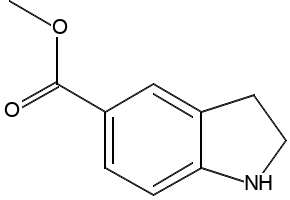 Methyl 2,3-dihydro-1H-indole-5-carboxylate structure, CAS 141452-01-9