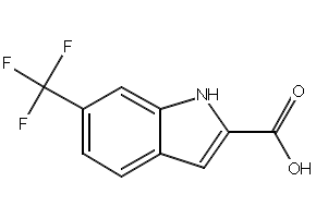 6-(Trifluoromethyl)indole-2-carboxylic acid structure, CAS 327-20-8