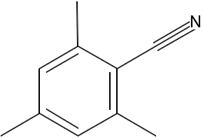 Benzonitrile, 2,4,6-trimethyl- structure, CAS 2571-52-0