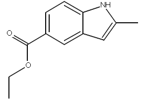 1H-Indole-5-carboxylic acid, 2-methyl-, ethyl ester structure, CAS 53600-12-7