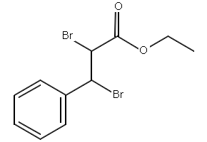 Benzenepropanoic acid, .alpha.,.beta.-dibromo-, ethyl ester structure, CAS 5464-70-0