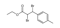 Benzenepropanoic acid, .alpha.,.beta.-dibromo-4-methyl-, ethyl ester structure, CAS 101458-36-0