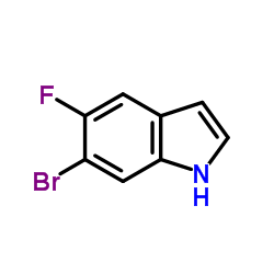 1H-Indole, 6-bromo-5-fluoro- structure, CAS 259860-08-7