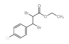 Benzenepropanoic acid, .alpha.,.beta.-dibromo-4-chloro-, ethyl ester structure, CAS 35282-97-4