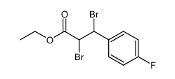 Benzenepropanoic acid, .alpha.,.beta.-dibromo-4-fluoro-, ethyl ester structure, CAS 42122-47-4