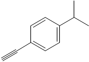 Benzene, 1-ethynyl-4-(1-methylethyl)- structure, CAS 23152-99-0