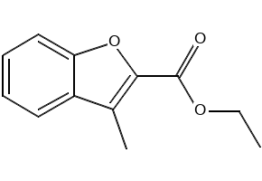 2-Benzofurancarboxylic acid, 3-methyl-, ethyl ester structure, CAS 22367-82-4