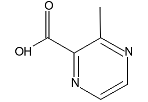 3-Methylpyrazine-2-carboxylic acid structure, CAS 41110-28-5
