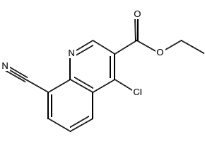 Ethyl 4-chloro-8-cyanoquinoline-3-carboxylate structure, CAS 77173-67-2