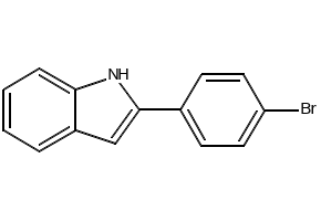 1H-Indole, 2-(4-bromophenyl)- structure, CAS 6127-49-7