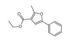 3-Furancarboxylic acid, 2-methyl-5-phenyl-, ethyl ester structure, CAS 29113-64-2