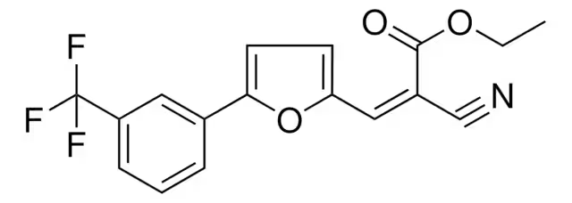 3-Furancarboxylic acid, 5-phenyl-2-(trifluoromethyl)-, ethyl ester structure, CAS 672930-51-7