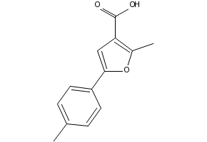 3-Furancarboxylic acid, 2-methyl-5-(4-methylphenyl)- structure, CAS 111787-86-1