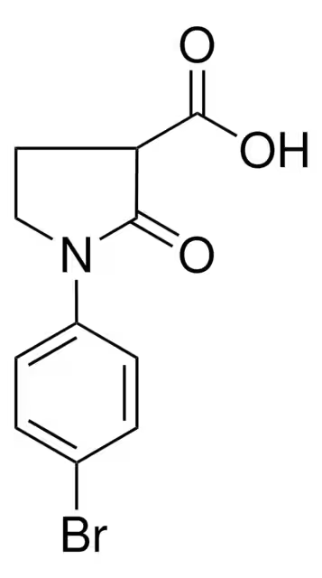 3-Pyrrolidinecarboxylic acid, 1-(4-bromophenyl)-2-oxo- structure, CAS 226881-07-8