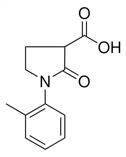 3-Pyrrolidinecarboxylic acid, 1-(2-methylphenyl)-2-oxo- structure, CAS 20841-80-9