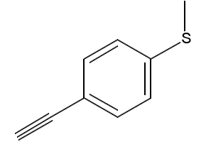 Benzene, 1-ethynyl-4-(methylthio)- structure, CAS 56041-85-1