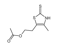 2(3H)-Thiazolethione, 5-[2-(acetyloxy)ethyl]-4-methyl- structure, CAS 14066-76-3