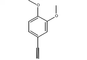 Benzene, 4-ethynyl-1,2-dimethoxy- structure, CAS 4302-52-7