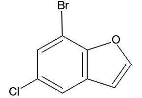 Benzofuran, 7-bromo-5-chloro- structure, CAS 286836-07-5